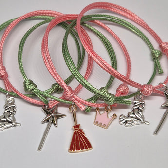 wicked friendship bracelets with wand witch broom and crown