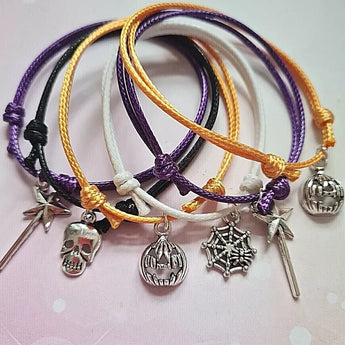 six Halloween friendship bracelets party bag fillers trick or treat gifts