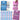 happy birthday loot bags with handles pink white and blue