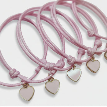 pink enamel friendship bracelets party bag fillers