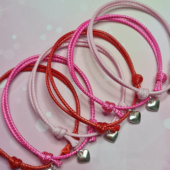 Heart charm friendship bracelets party ag fillers