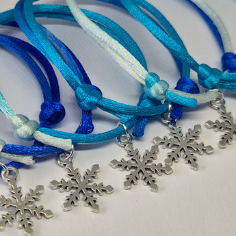 Snowflake friendship bracelets party bag filler stocking filler