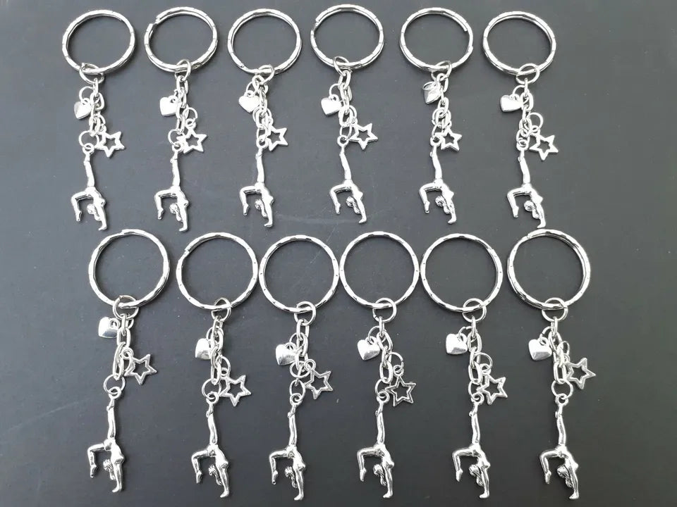 Gymnastic keyrings party bag fillers