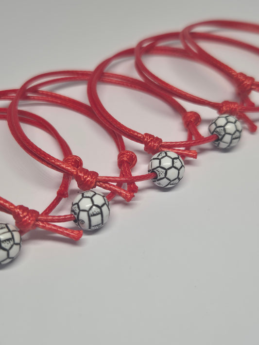 Football Friendship Bracelets Red-party bag essentials