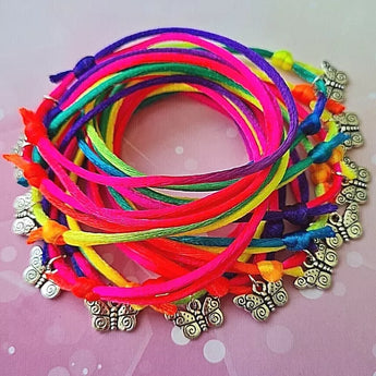 Butterfly charm bracelet party bag fillers