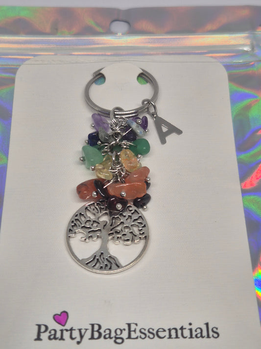 Tree of life gemstone keyring gift packed-party bag essentials