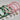 set of 6 wicked witch beaded bracelets in pink and green
